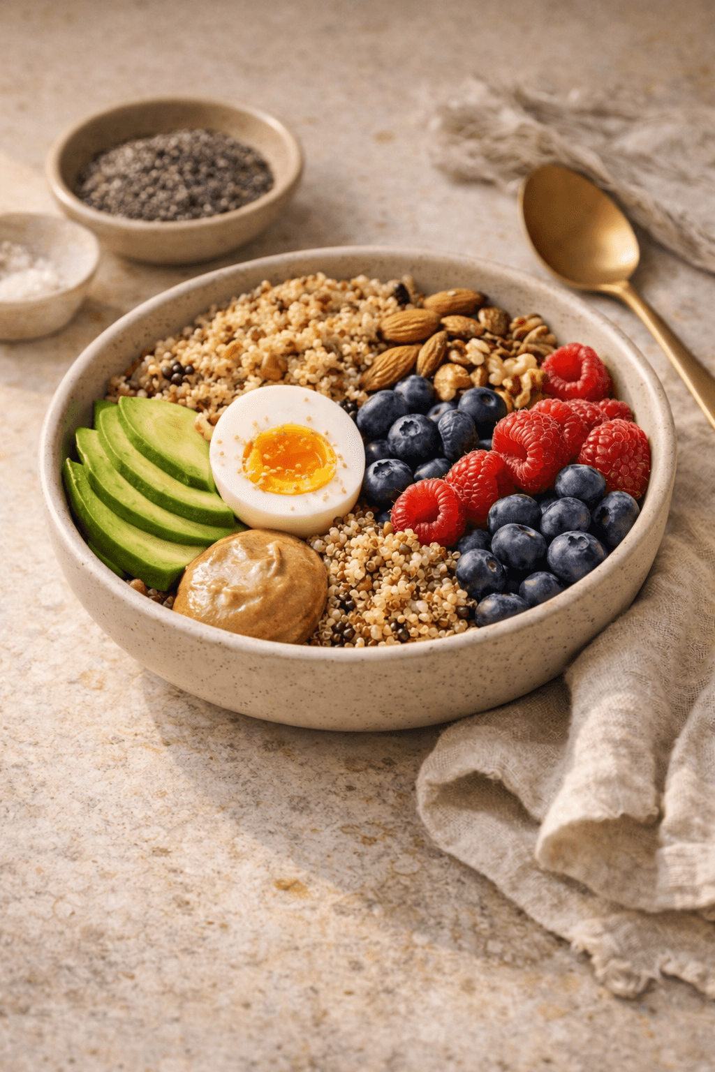 A clean, minimalist portrait focus on mental sharpness and health